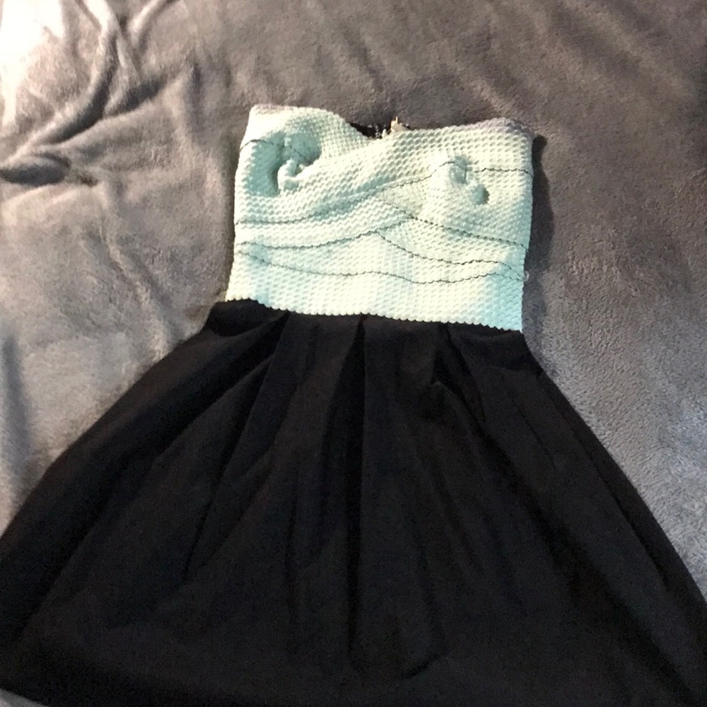 Strapless mini dress
